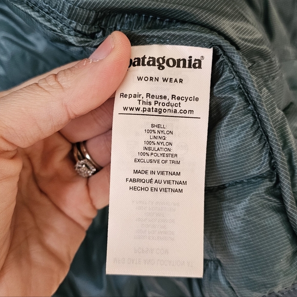 $329💚RARE💙 Patagonia Micro Puff Hoody Jacket Mens Sea Blue - Picture 7 of 12